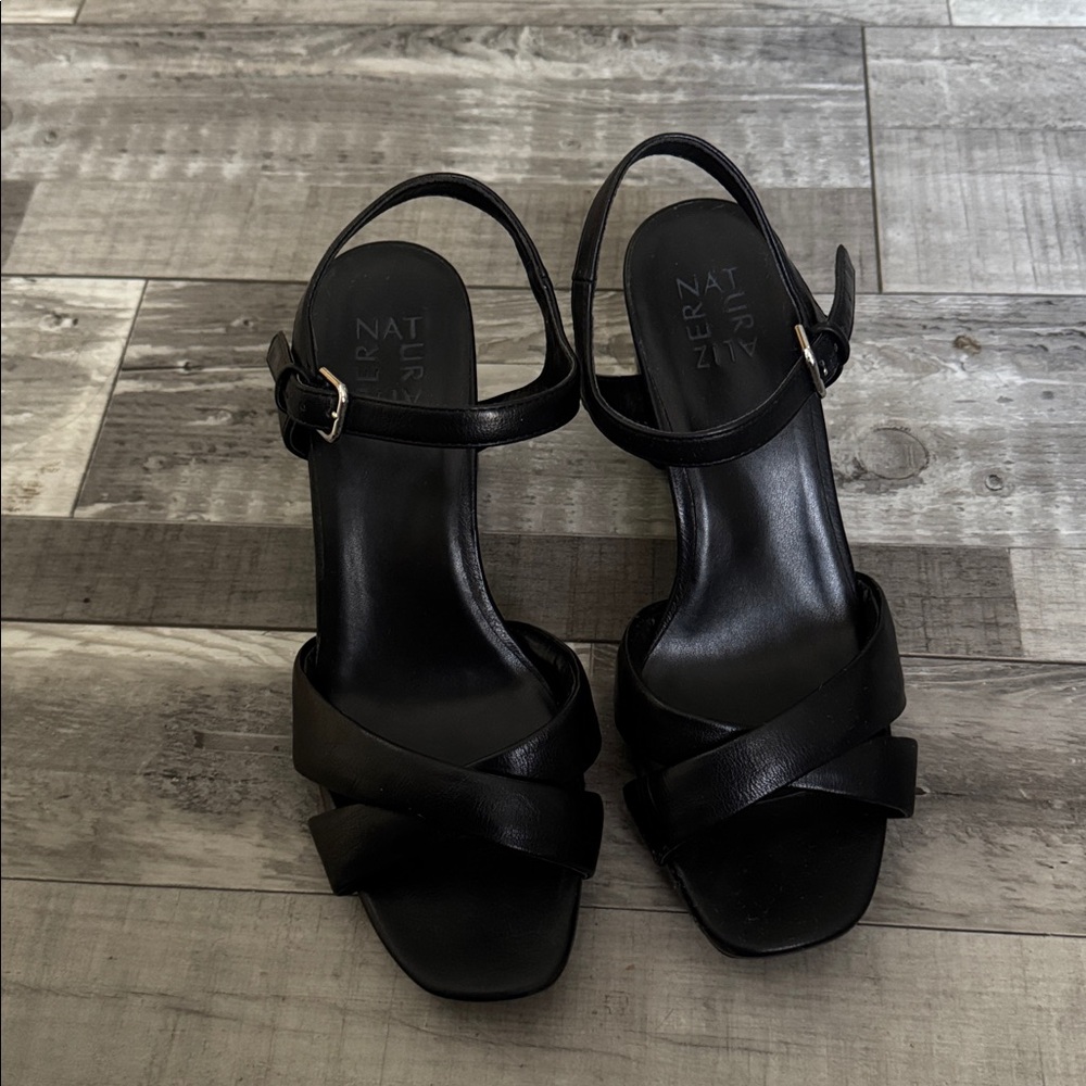 NATURALIZER Morgan Dress Black Sandal Heels size 9.5 - Picture 2 of 7